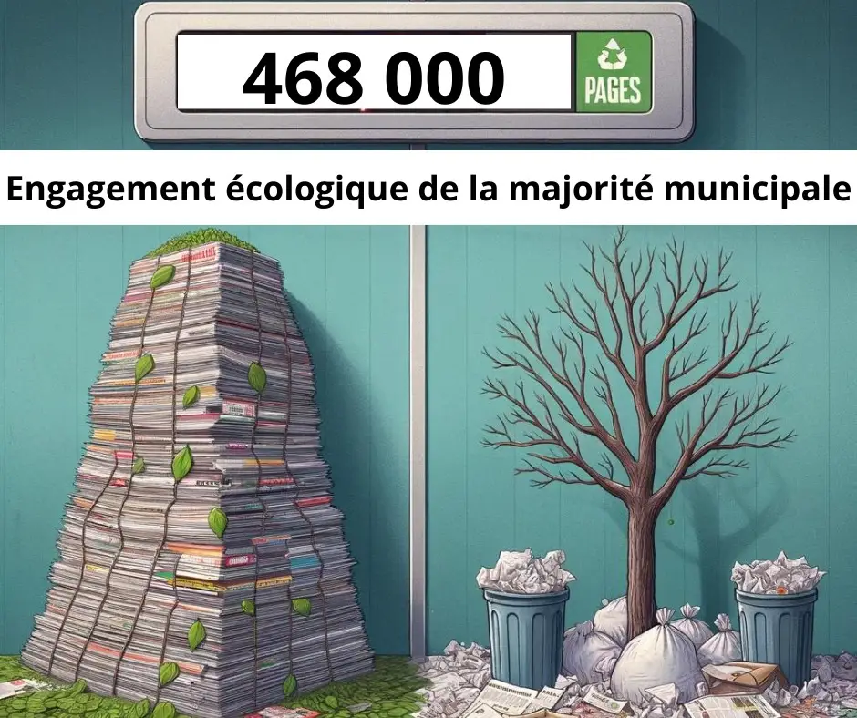 468 000 pages distribuées en 2 mois sur la ville de Soisy-sous-Montmorency. Vision de l'écologie de la majorité municipale ?