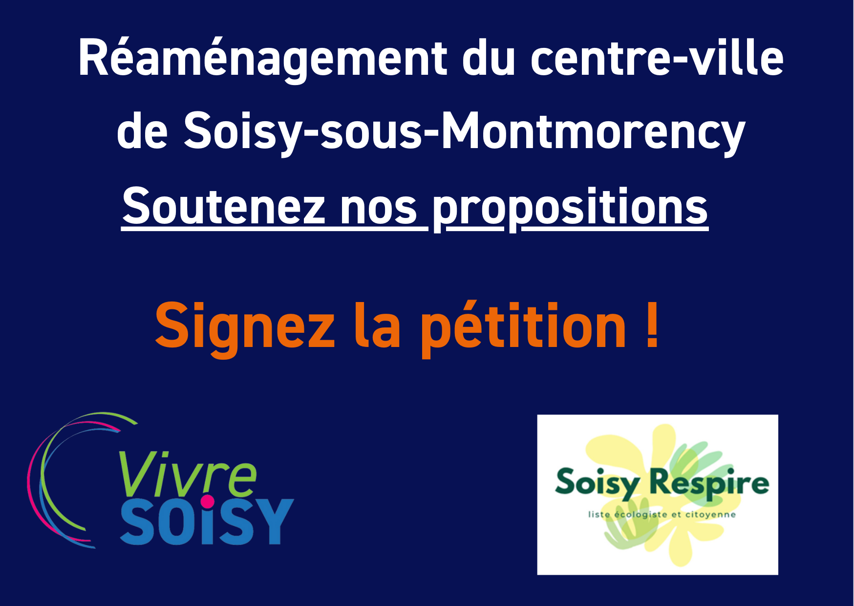Groupe Vivre Soisy et Soisy Respire : Pétition pour le réaménagement du centre ville de la Soisy-Sous-Montmorency